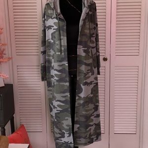 Cyrus Plus Hooded Knit Duster